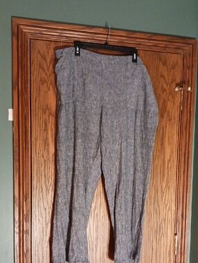 Women's Cj Banks Linen Pull On Unlined Pants